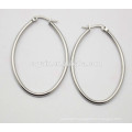 Silver hoops earrings oval small hoop earrings for women